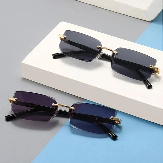 Vintage Rectangle Oval Sunglasses Women& Men