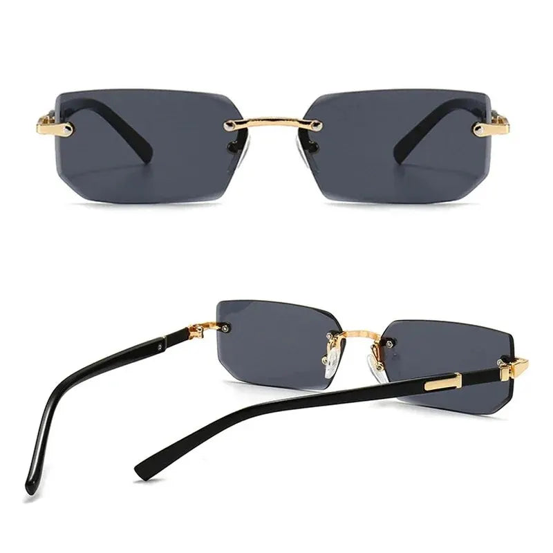Vintage Rectangle Oval Sunglasses Women& Men