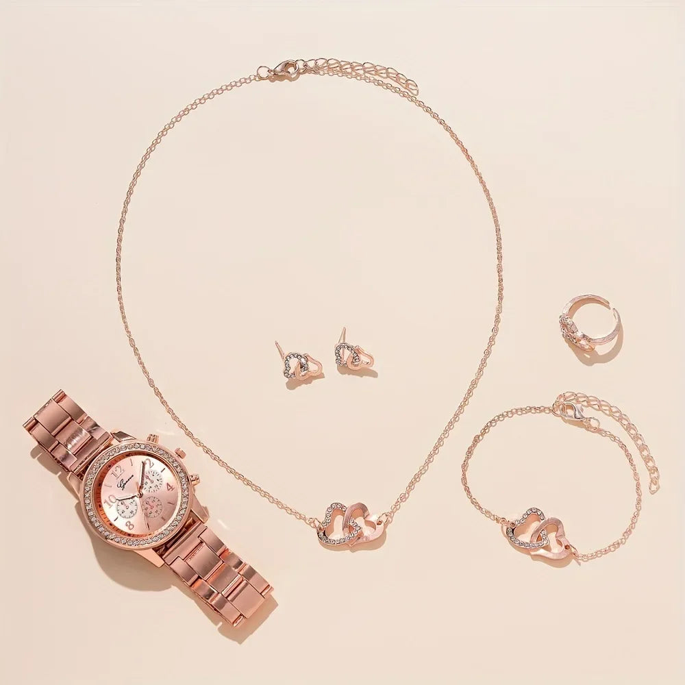 Set Rose Gold Luxury Watch