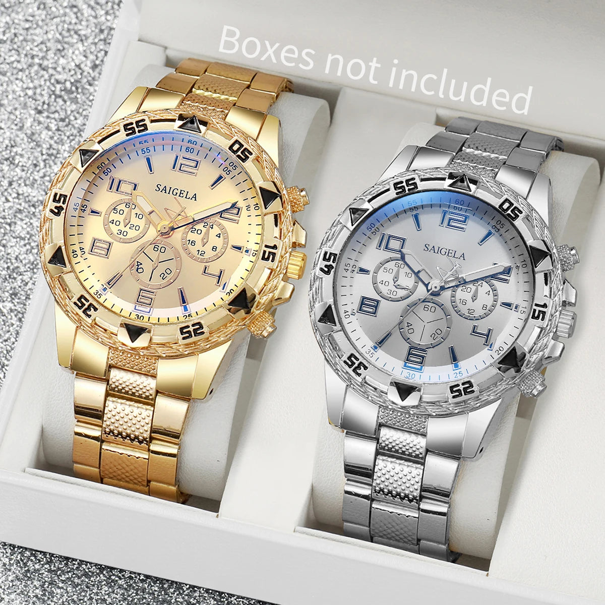 2pcs/set Men Business Watches