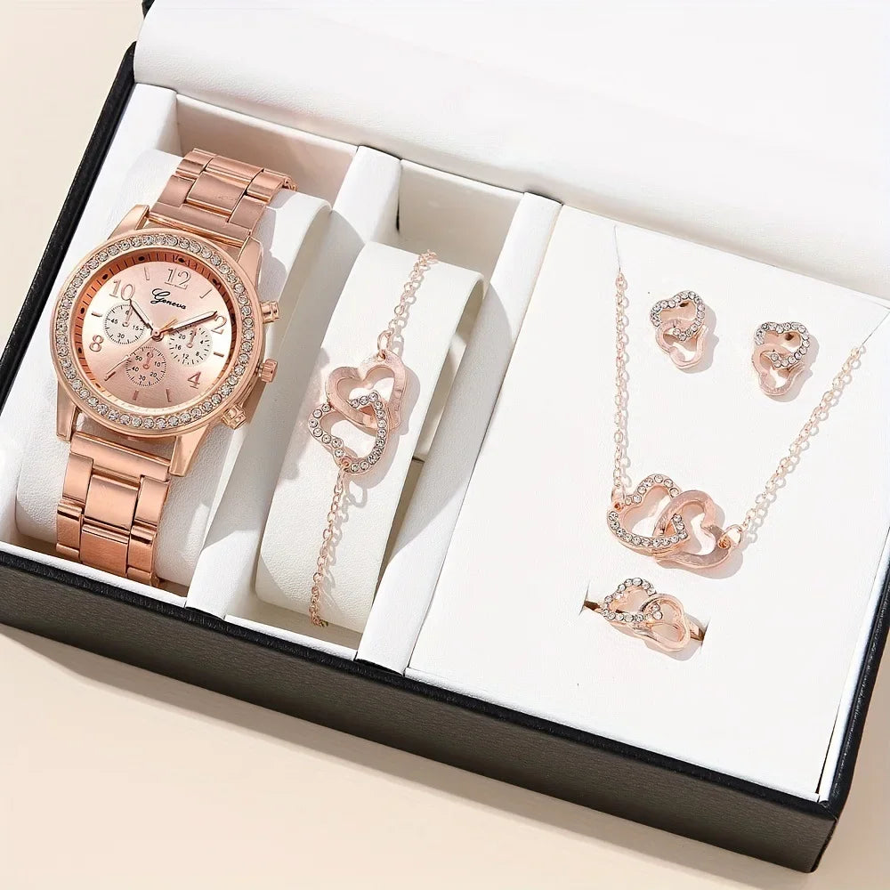 Set Rose Gold Luxury Watch