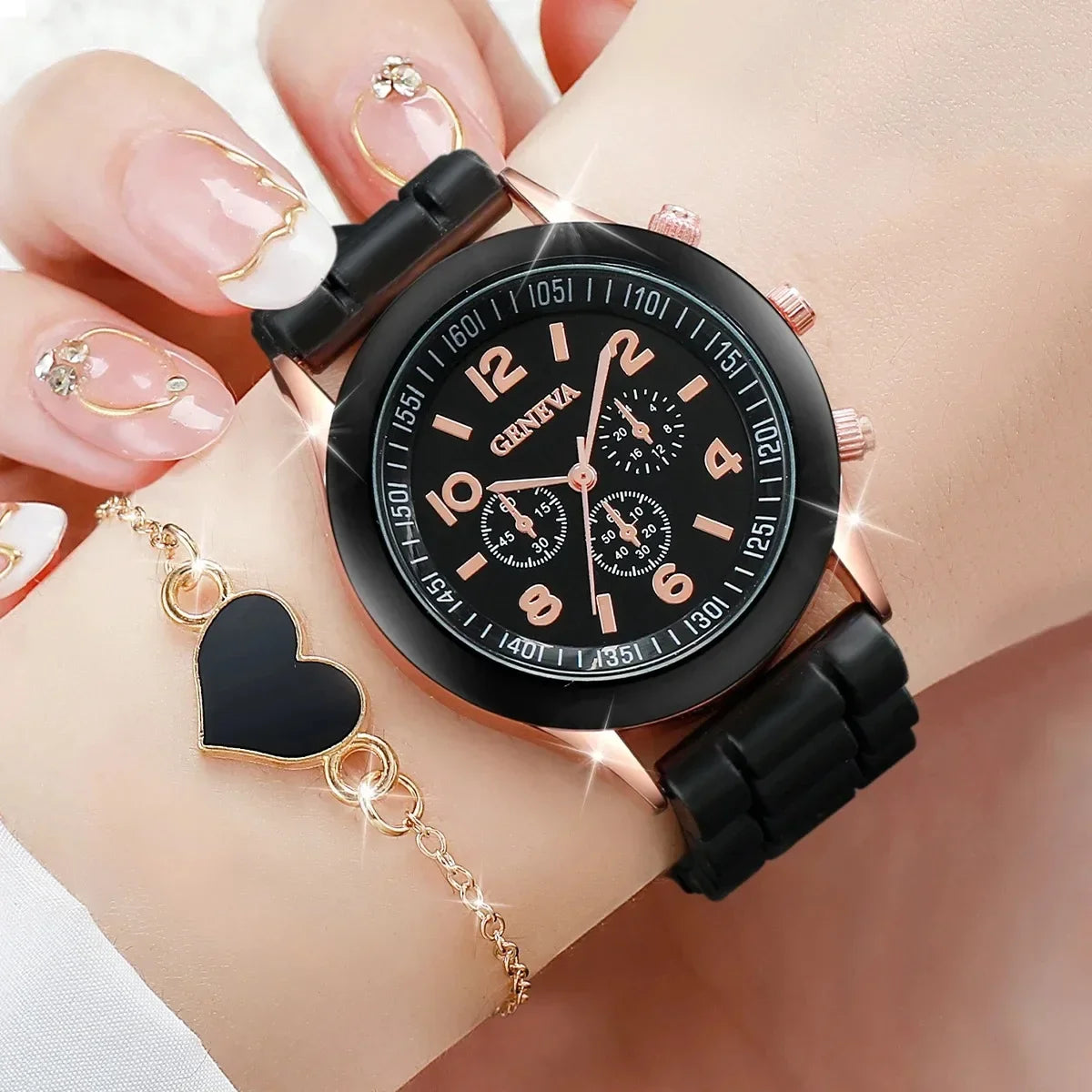 4PCS/Set Geneva Watch Fashion