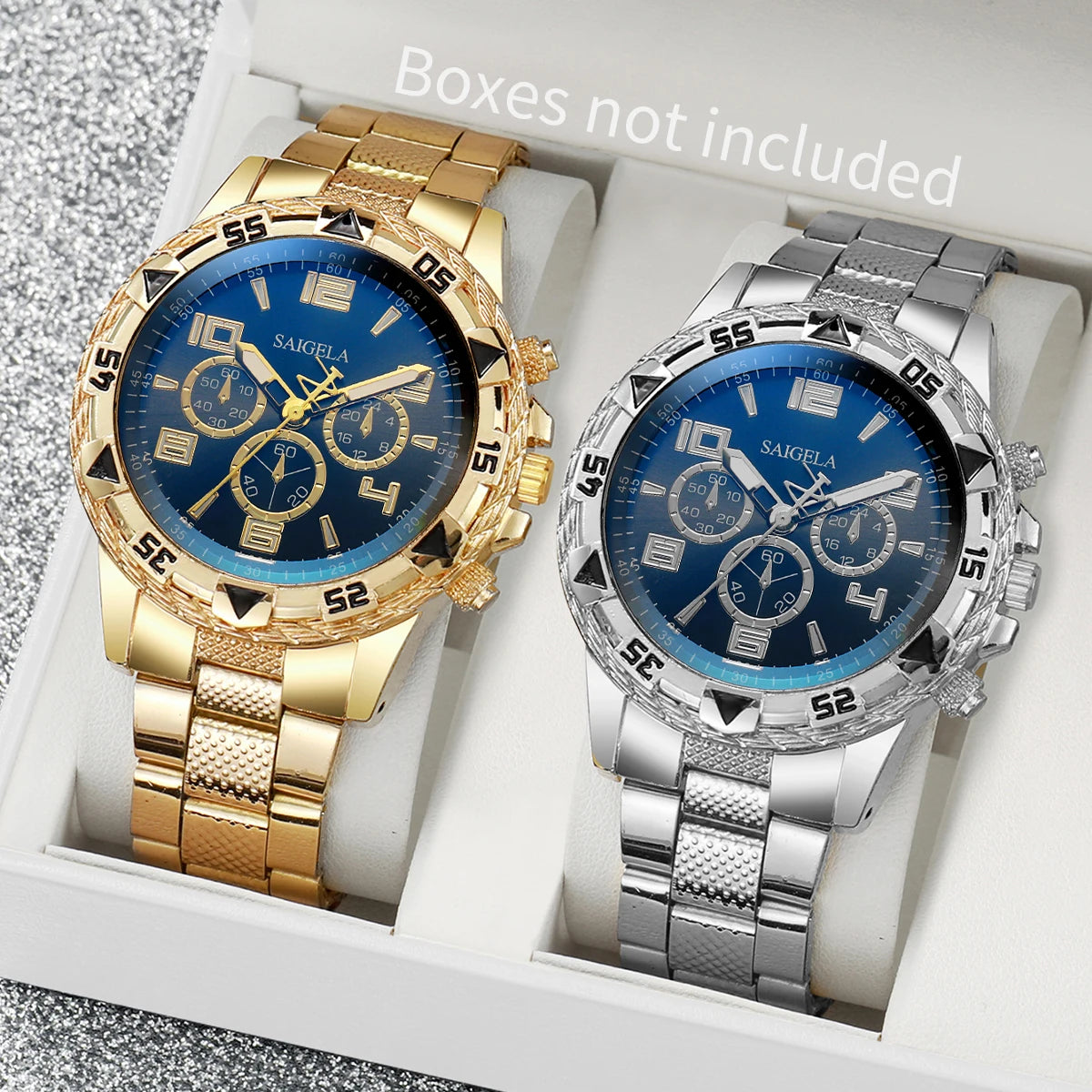 2pcs/set Men Business Watches