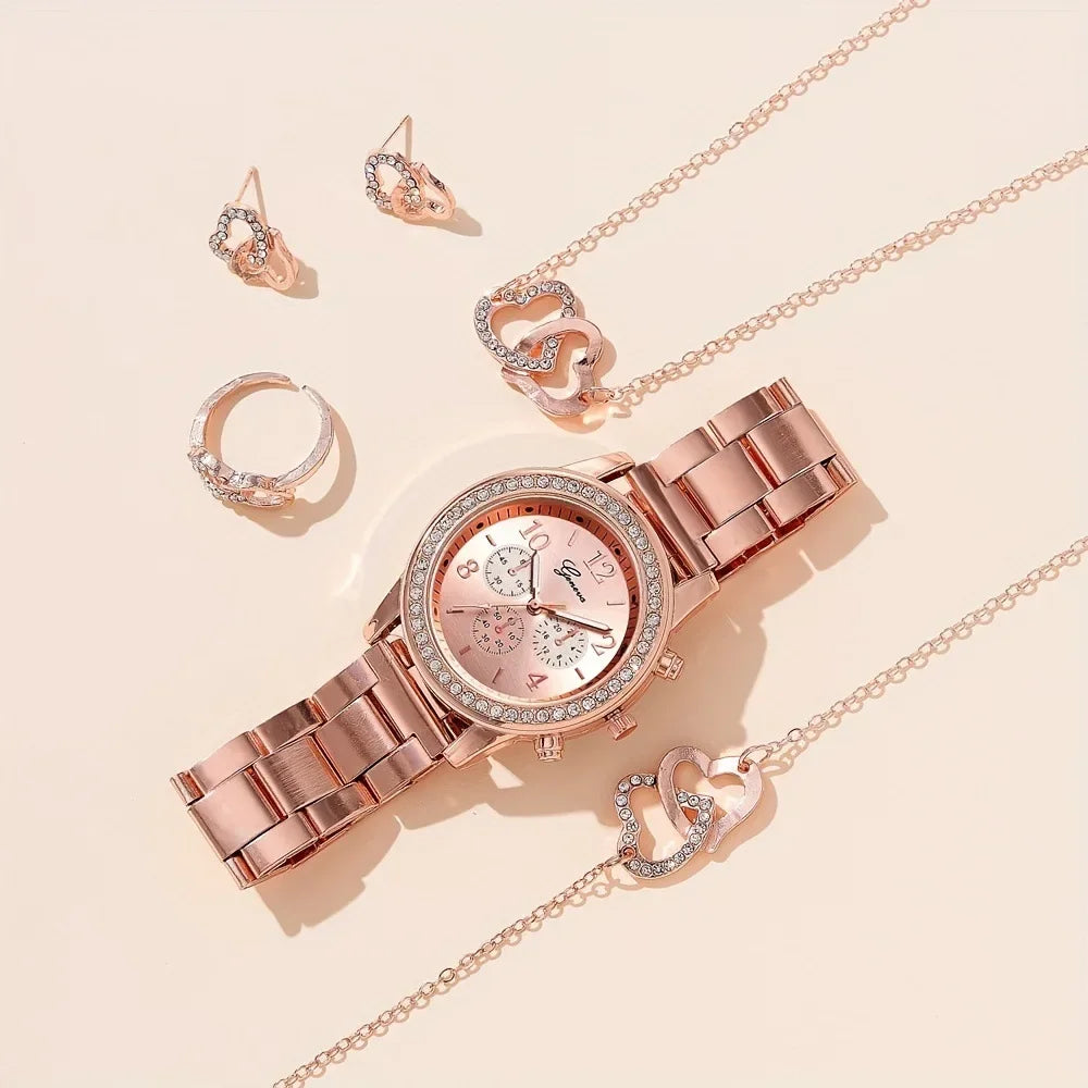 Set Rose Gold Luxury Watch